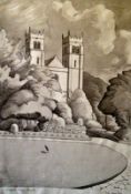 Worksop Priory 15 ½" x 11" Watercolour on paper Signed but not dated by Joseph Smedley