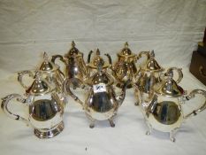 6 silver plate coffee pots