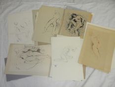 A quantity of nude studies and sketches from school of Franklin White (approximately 30-40)