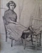 Portrait of Hazel Binney 13 ½"x 11" Pencil and crayon on paper Signed and dated 1949 by Joseph