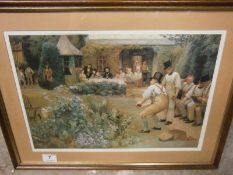 F/G print 'A game of bowls' after Walter Dendy Sadler