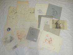 A large quantity of studies and sketches from Franklin White school