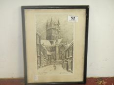 A f/g picture of Selby Abbey in winter by Richard Dawson