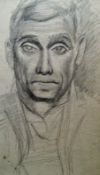 Portrait of the Artist's Father 14"x 8" Pencil on paper Signed and dated 1949 by Joseph Smedley
