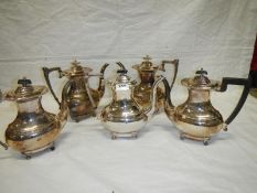 5 good silver plate coffee pots