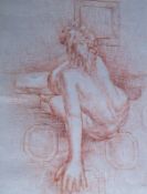 Back Study of Female Student 17 ½" x 12" Coloured pencil on paper Signed and dated 1970 by Joseph