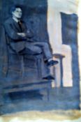 David (Dai) Williams 22" x 15" Oil on paper Signed and dated 1950 by Joseph Smedley