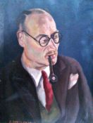 Portrait of Mr Kingerley Oil on canvas 17 ¾ x 14" Signed and dated 1948 by Joseph Smedley
