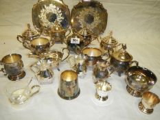 6 items of silver plater including tea pots, etc.