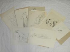 A quantity of Franklin White nude studies attributed to Franklin White school of art