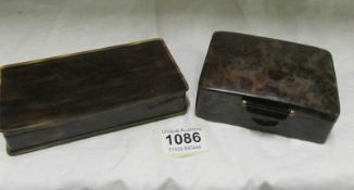 2 Tortoise shell boxes