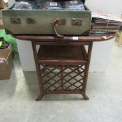 A bamboo and cane conservatory table