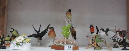 A mixed lot of animal figurines including Royal Crown Derby, some a/f