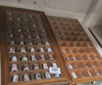 100 china thimbles in 2 cases