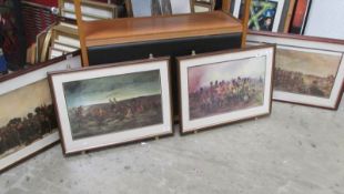 4 framed military prints (one missing glass)