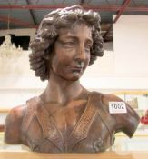 A bust of a Roman lady, a/f