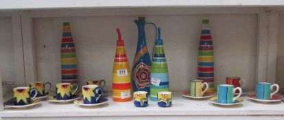A mixed lot of colourful Whittard's kitchen ware