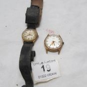 A vintage 'Hone' wristwatch and a Avia watch head