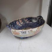 A Maling oval blue floral bowl