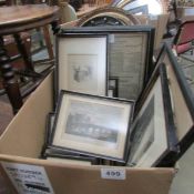 A box of pictures being mainly engravings