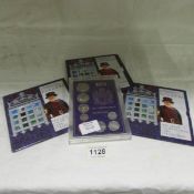 3 UK coin sets and a Malta coin set