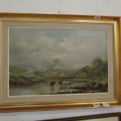 An oil on canvas of a Scottish landscape signed J Johnson 1907