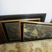 3 framed and glazed horse scenes
