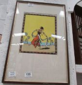 A framed and glazed picture of a lady dancing from Galerie Lutetia, Paris