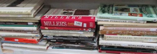 A large collection of books including antique reference, Bonham's catalogues etc