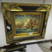 An oil on canvas maritime scene