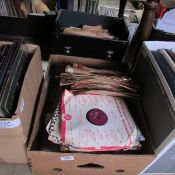 2 boxes of 78 rpm records including Lonnie Donegan, Nat King Cole, big bands etc