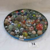 A quantity of old marbles