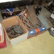 A tool box of tools and 2 boxes of tools
