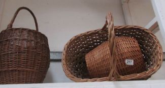 3 Wicker baskets