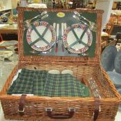 A Harrod's picnic set in basket