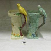 2 Wade Budgie on bird bath jugs, 1935-39