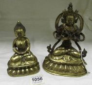 2 Brass Buddha's