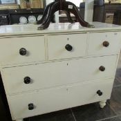 A 3 over 2 painted chest of drawers
