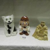 3 Wade money boxes being 'Gaffer', 'Cat' and 'Old King Cole'