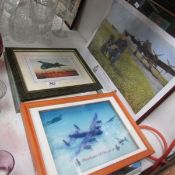 4 Aeronautical prints including Guy Gibson and a Battle of Britain book