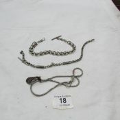 3 old watch chains