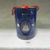 A boxed and with contents Bell's whisky bell commemorating the Queen Mother's 90th Birhday
