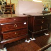 A pair of Stag bedside cabinets