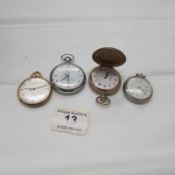 4 mechanical pocket watches in working order