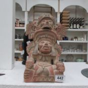 An Aztec Diety terracotta figure