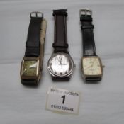 A Lorus wristwatch and 2 other gent's wristwatches