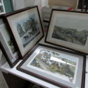 A set of 4 framed and glazed coaching prints