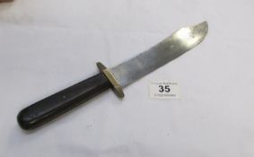 A Bowie style knife with Sheffield blade