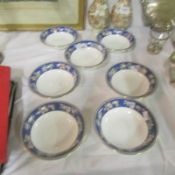 7 Wedgwood Blue Siam dessert bowls