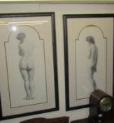 2 nude prints by K E Wootten with certificatesof authenticity